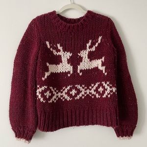 Free People Reindeer Sweater